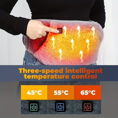 USB Powered Heated Belt, Heated Gloves Hand Warmer, Graphene Heated Hand And Waist Warmer, 3 Heating Modes for Fast Heat Generation, Crystal Velvet Material, Warm Lumbar Belt for Men And Women, Valentines Day Gifts